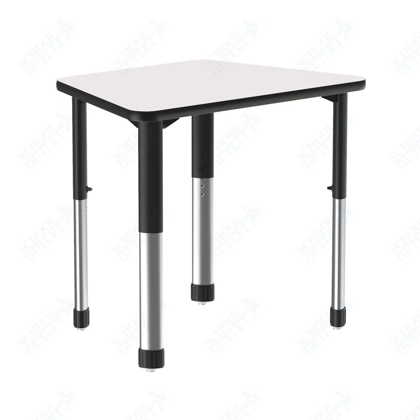 Correll Trapezoid Deluxe High Pressure Collaborative Desk 32"W x 22"L x 25 - 35"H Adjustable Height (COR - AD2232 - TRP - XX) - SchoolOutlet