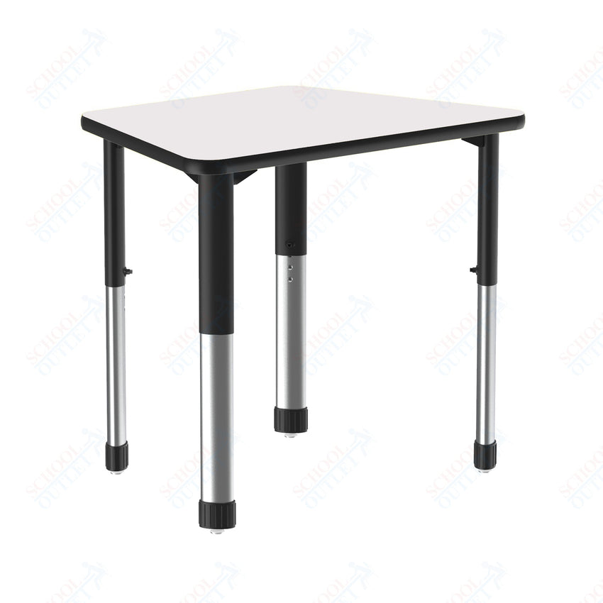 Correll Trapezoid Deluxe High Pressure Collaborative Desk 32"W x 22"L x 25 - 35"H Adjustable Height (COR - AD2232 - TRP - XX) - SchoolOutlet