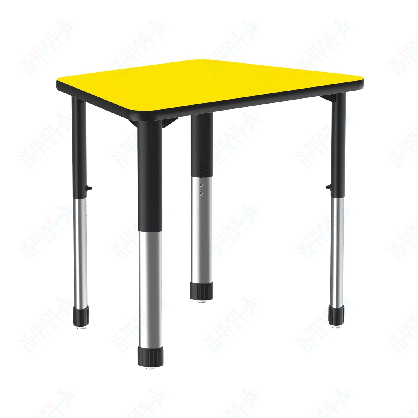 Correll Trapezoid Deluxe High Pressure Collaborative Desk 32"W x 22"L x 25 - 35"H Adjustable Height (COR - AD2232 - TRP - XX) - SchoolOutlet