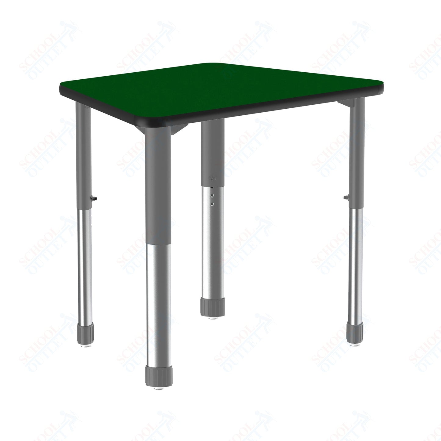 Correll Trapezoid Deluxe High Pressure Collaborative Desk 32"W x 22"L x 25 - 35"H Adjustable Height (COR - AD2232 - TRP - XX) - SchoolOutlet