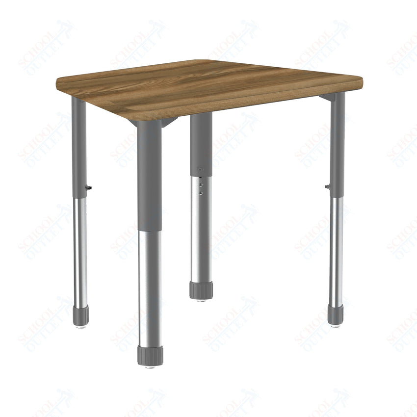 Correll Trapezoid Deluxe High Pressure Collaborative Desk 32"W x 22"L x 25 - 35"H Adjustable Height (COR - AD2232 - TRP - XX) - SchoolOutlet