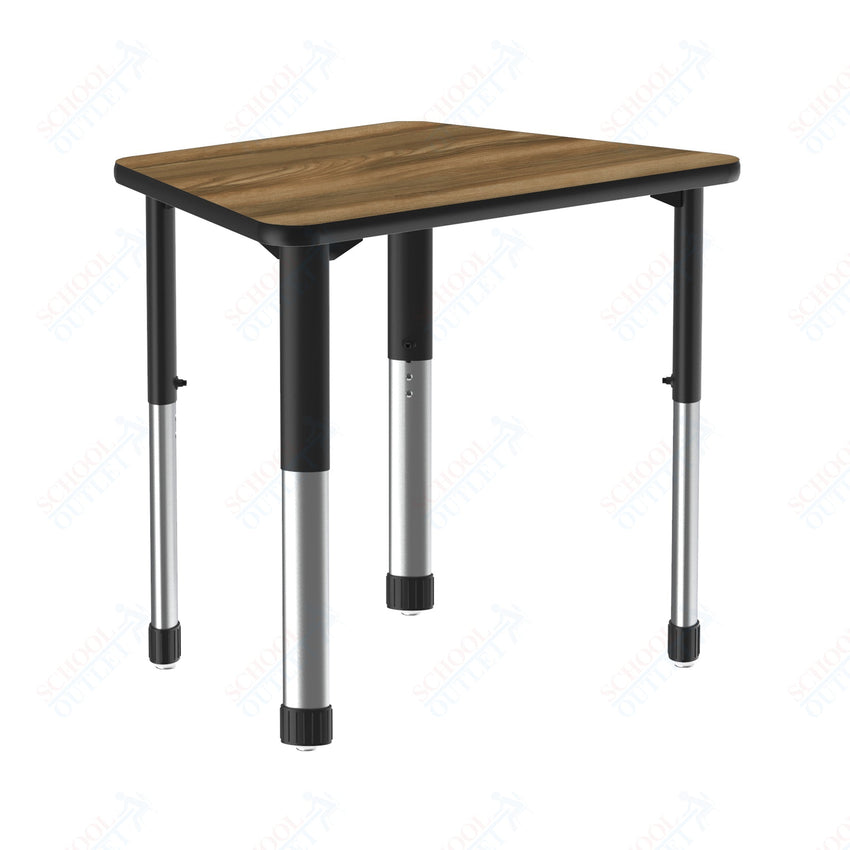 Correll Trapezoid Deluxe High Pressure Collaborative Desk 32"W x 22"L x 25 - 35"H Adjustable Height (COR - AD2232 - TRP - XX) - SchoolOutlet
