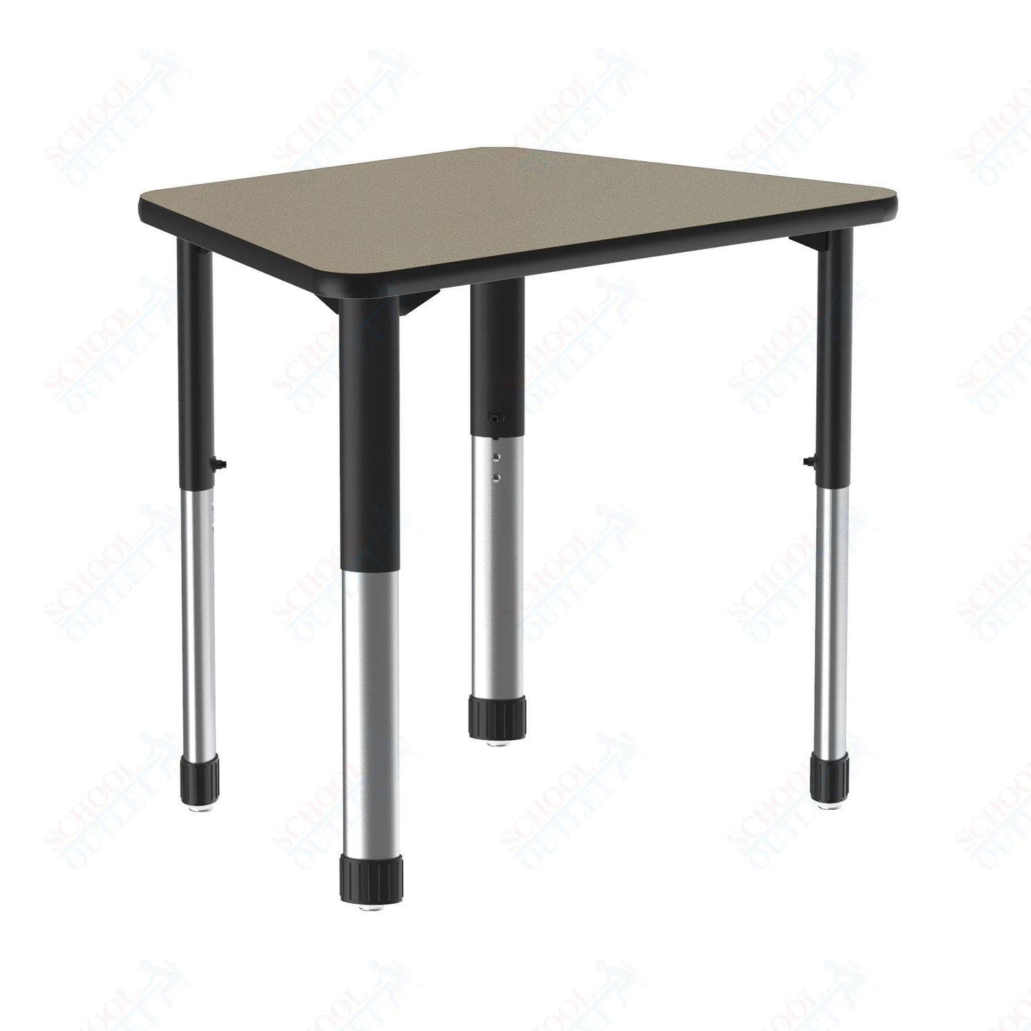 Correll Trapezoid Deluxe High Pressure Collaborative Desk 32"W x 22"L x 25 - 35"H Adjustable Height (COR - AD2232 - TRP - XX) - SchoolOutlet