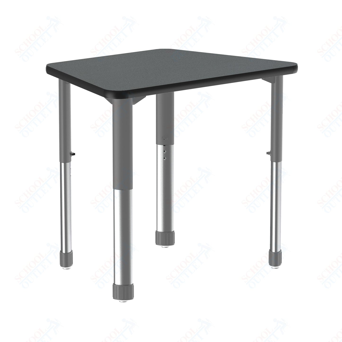 Correll Trapezoid Deluxe High Pressure Collaborative Desk 32"W x 22"L x 25 - 35"H Adjustable Height (COR - AD2232 - TRP - XX) - SchoolOutlet