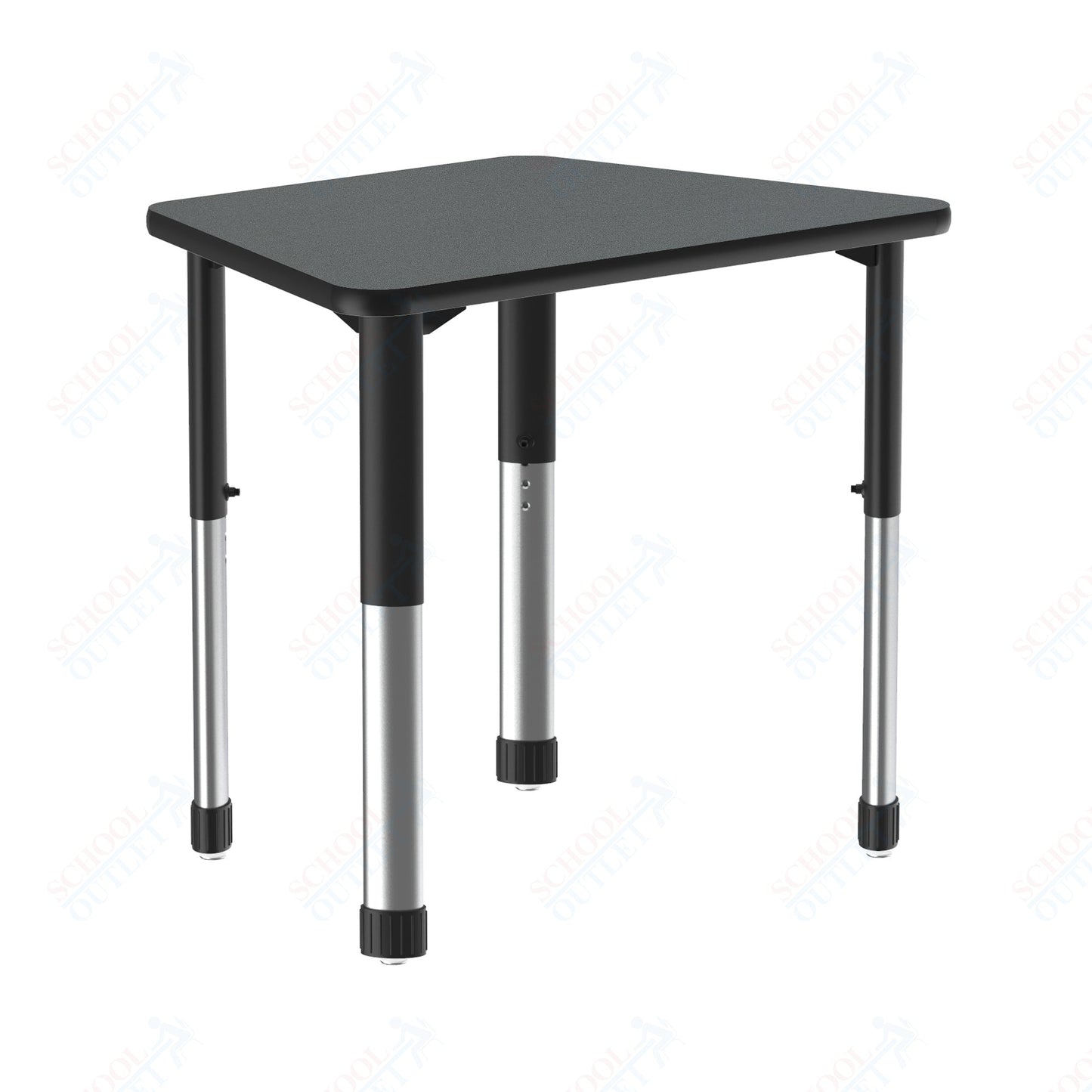 Correll Trapezoid Deluxe High Pressure Collaborative Desk 32"W x 22"L x 25 - 35"H Adjustable Height (COR - AD2232 - TRP - XX) - SchoolOutlet