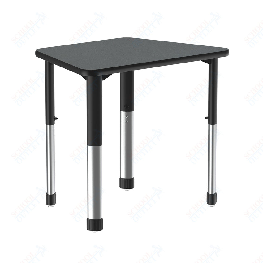 Correll Trapezoid Deluxe High Pressure Collaborative Desk 32"W x 22"L x 25 - 35"H Adjustable Height (COR - AD2232 - TRP - XX) - SchoolOutlet