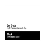 Correll Trapezoid Markerboard - Dry Erase High Pressure Collaborative Desk 32