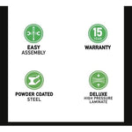 Correll Trapezoid Markerboard - Dry Erase High Pressure Collaborative Desk 32