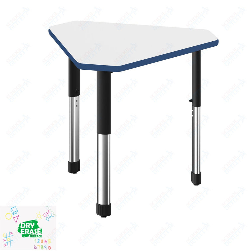 Correll Diamond Markerboard-Dry Erase High Pressure Collaborative Desk 34"W x 30"L x 25 - 35"H Adjustable Height (COR-AD3034DE-DIA-XX) - SchoolOutlet
