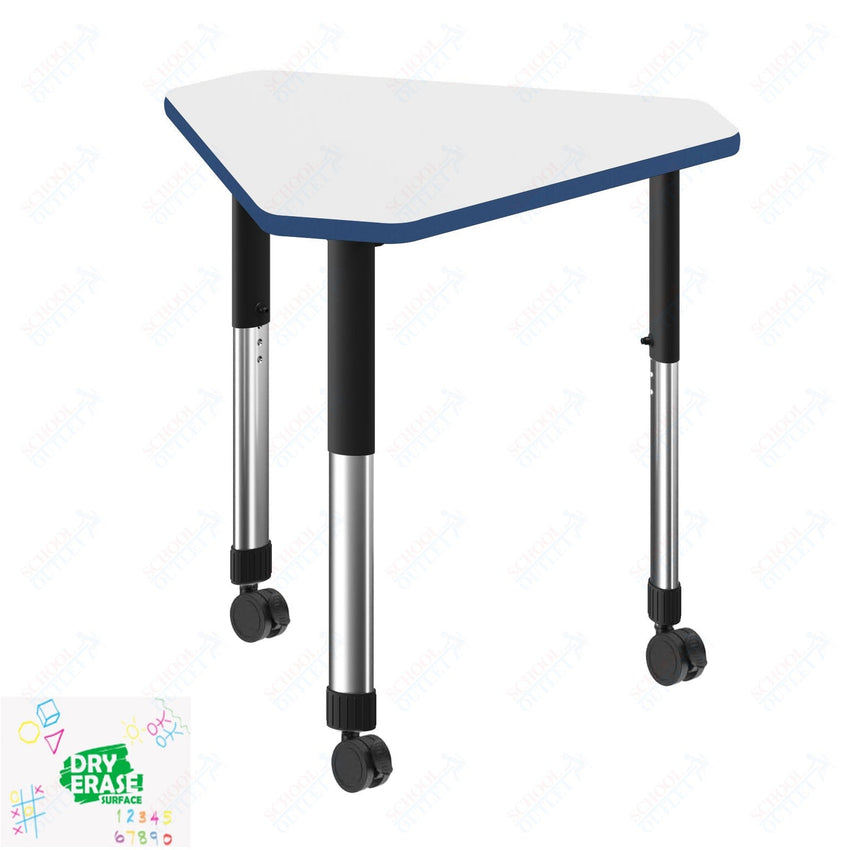 Correll Diamond Markerboard-Dry Erase High Pressure Collaborative Desk 34"W x 30"L x 25 - 35"H Adjustable Height (COR-AD3034DE-DIA-XX) - SchoolOutlet
