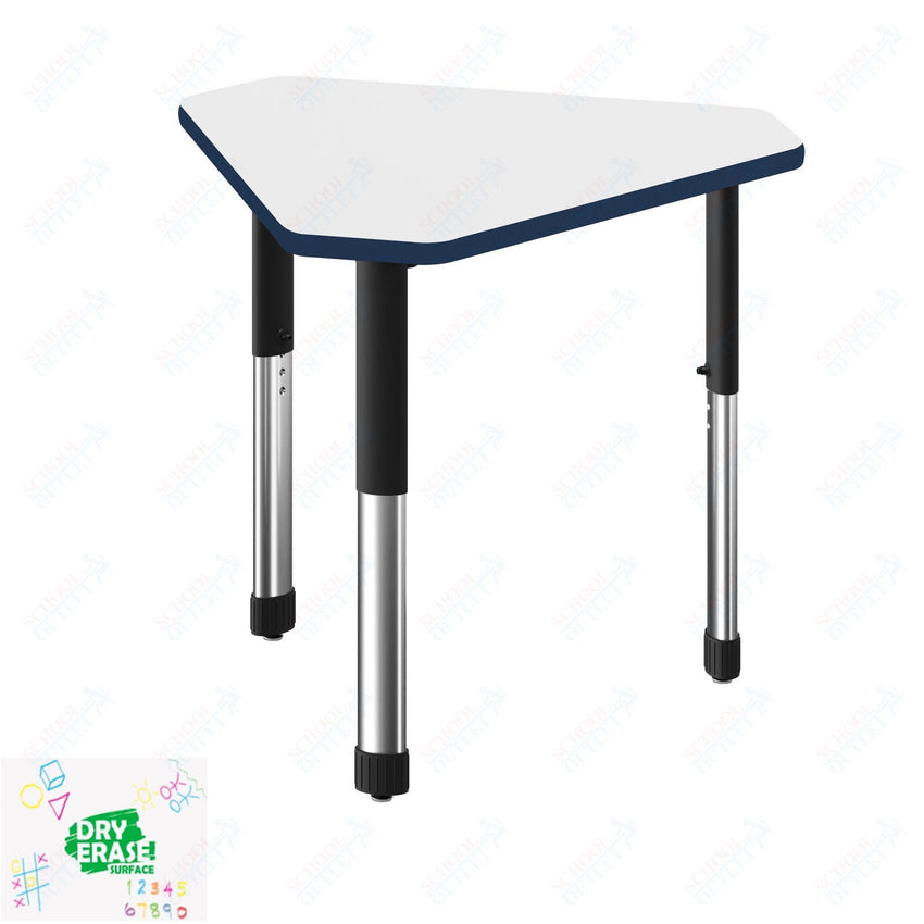 Correll Diamond Markerboard-Dry Erase High Pressure Collaborative Desk 34"W x 30"L x 25 - 35"H Adjustable Height (COR-AD3034DE-DIA-XX) - SchoolOutlet