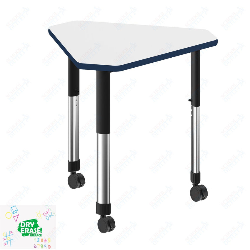 Correll Diamond Markerboard-Dry Erase High Pressure Collaborative Desk 34"W x 30"L x 25 - 35"H Adjustable Height (COR-AD3034DE-DIA-XX) - SchoolOutlet