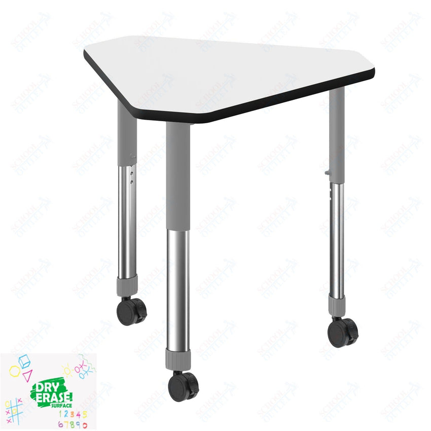 Correll Diamond Markerboard-Dry Erase High Pressure Collaborative Desk 34"W x 30"L x 25 - 35"H Adjustable Height (COR-AD3034DE-DIA-XX) - SchoolOutlet