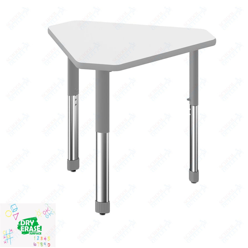 Correll Diamond Markerboard-Dry Erase High Pressure Collaborative Desk 34"W x 30"L x 25 - 35"H Adjustable Height (COR-AD3034DE-DIA-XX) - SchoolOutlet