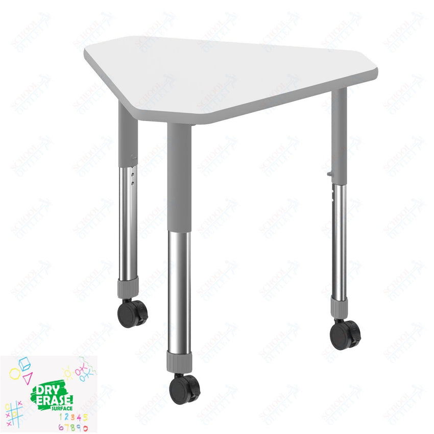 Correll Diamond Markerboard-Dry Erase High Pressure Collaborative Desk 34"W x 30"L x 25 - 35"H Adjustable Height (COR-AD3034DE-DIA-XX) - SchoolOutlet