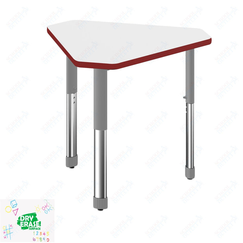 Correll Diamond Markerboard-Dry Erase High Pressure Collaborative Desk 34"W x 30"L x 25 - 35"H Adjustable Height (COR-AD3034DE-DIA-XX) - SchoolOutlet