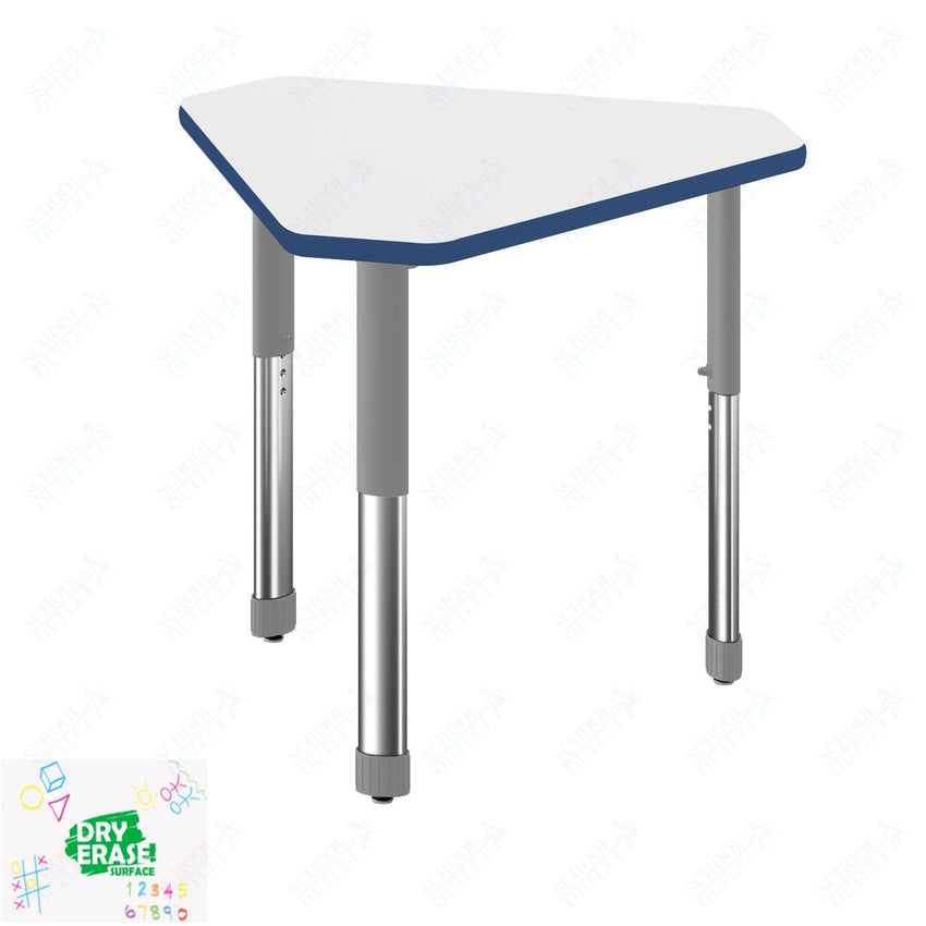 Correll Diamond Markerboard-Dry Erase High Pressure Collaborative Desk 34"W x 30"L x 25 - 35"H Adjustable Height (COR-AD3034DE-DIA-XX) - SchoolOutlet