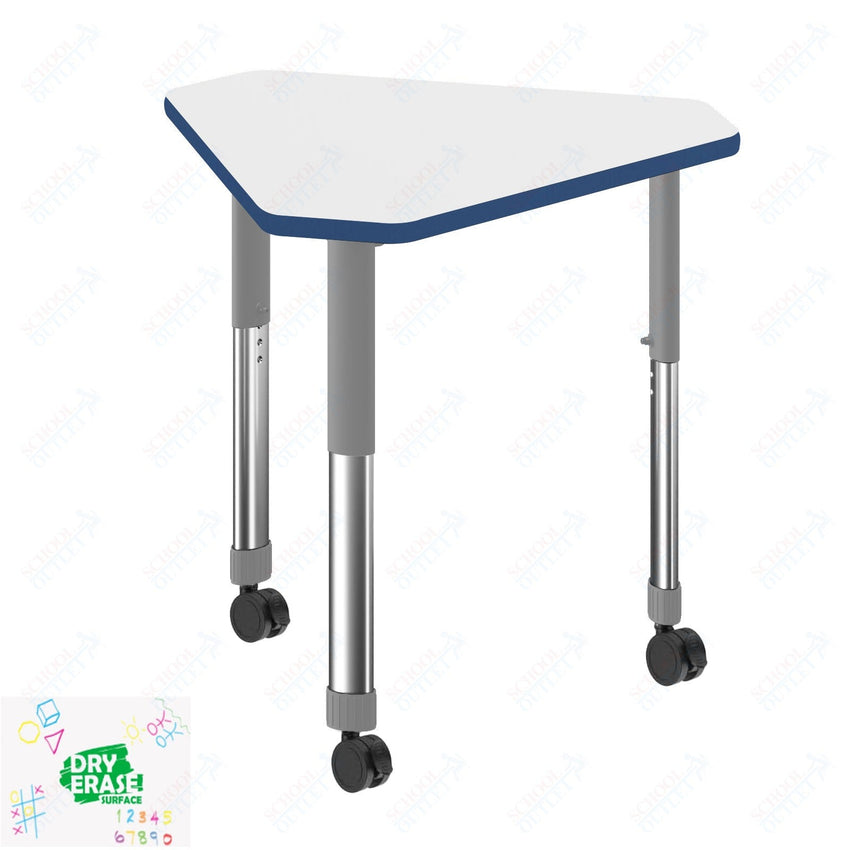 Correll Diamond Markerboard-Dry Erase High Pressure Collaborative Desk 34"W x 30"L x 25 - 35"H Adjustable Height (COR-AD3034DE-DIA-XX) - SchoolOutlet