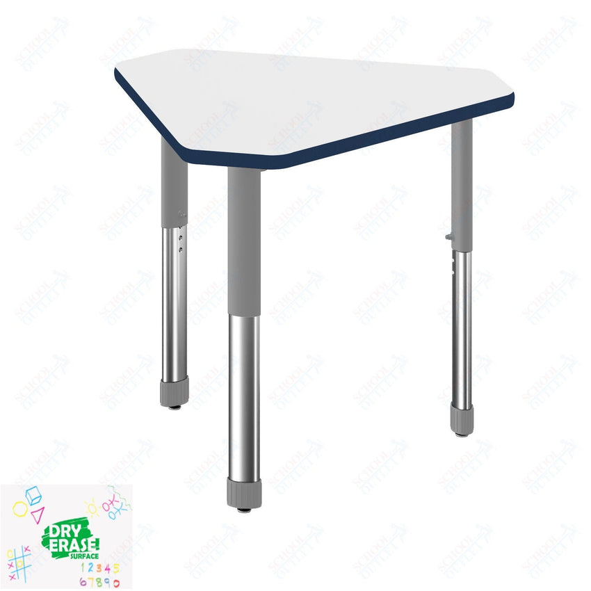 Correll Diamond Markerboard-Dry Erase High Pressure Collaborative Desk 34"W x 30"L x 25 - 35"H Adjustable Height (COR-AD3034DE-DIA-XX) - SchoolOutlet