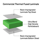 Correll Diamond Commercial Laminate Top Collaborative Desk 34