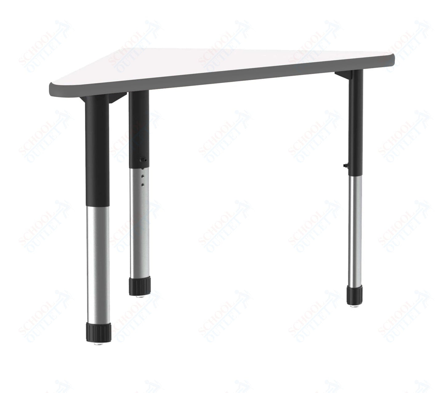 Correll Wing Markerboard - Dry Erase High Pressure Collaborative Desk 41"W x 30"L x 25 - 35"H Adjustable Height (COR - AD3041DE - WING - XX) - SchoolOutlet
