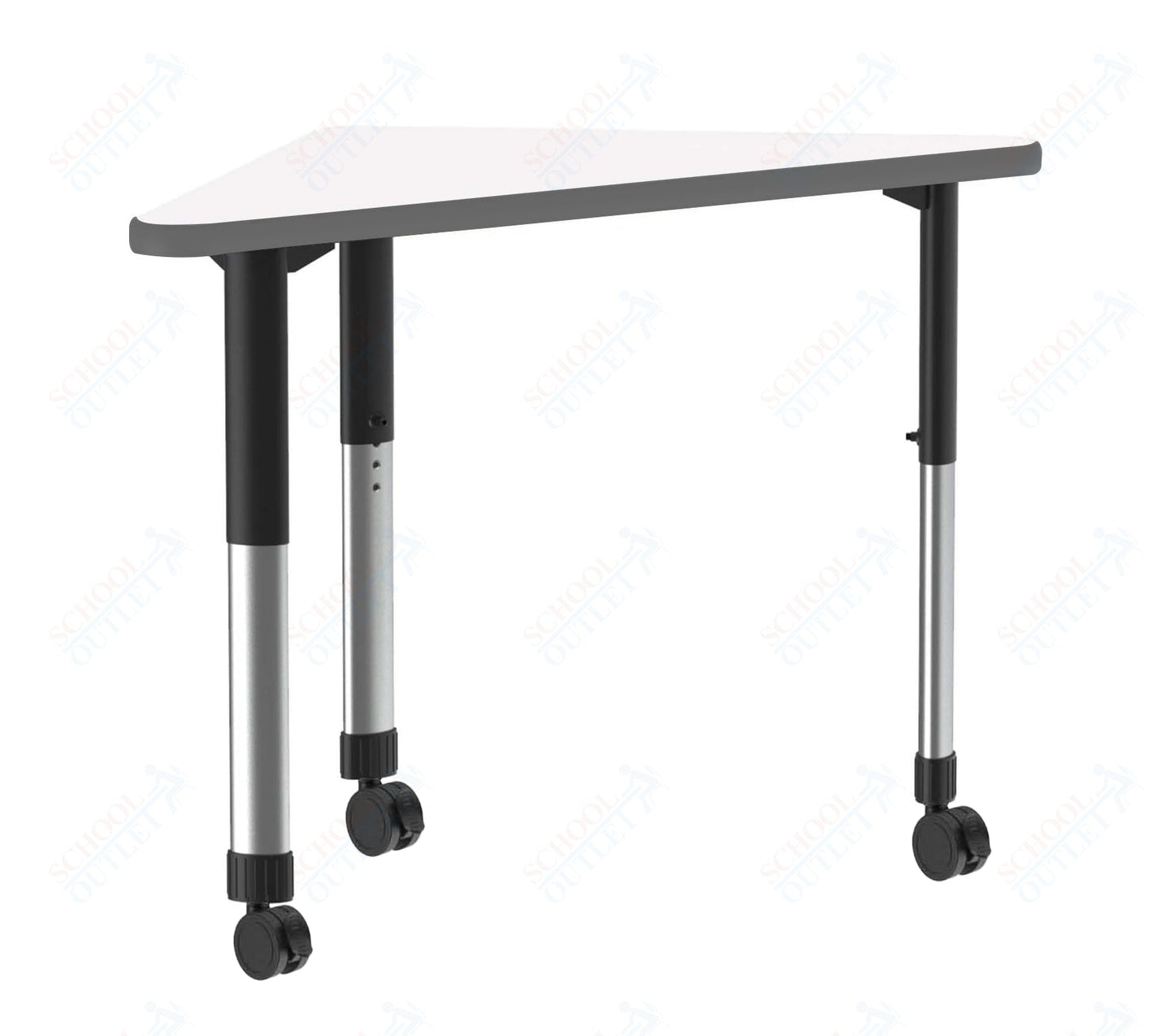 Correll Wing Markerboard - Dry Erase High Pressure Collaborative Desk 41"W x 30"L x 25 - 35"H Adjustable Height (COR - AD3041DE - WING - XX) - SchoolOutlet