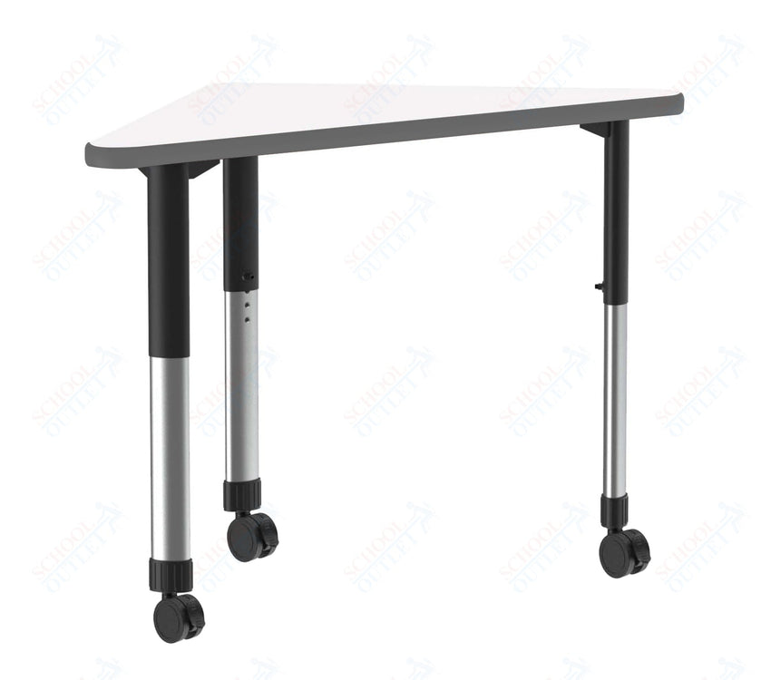 Correll Wing Markerboard - Dry Erase High Pressure Collaborative Desk 41"W x 30"L x 25 - 35"H Adjustable Height (COR - AD3041DE - WING - XX) - SchoolOutlet