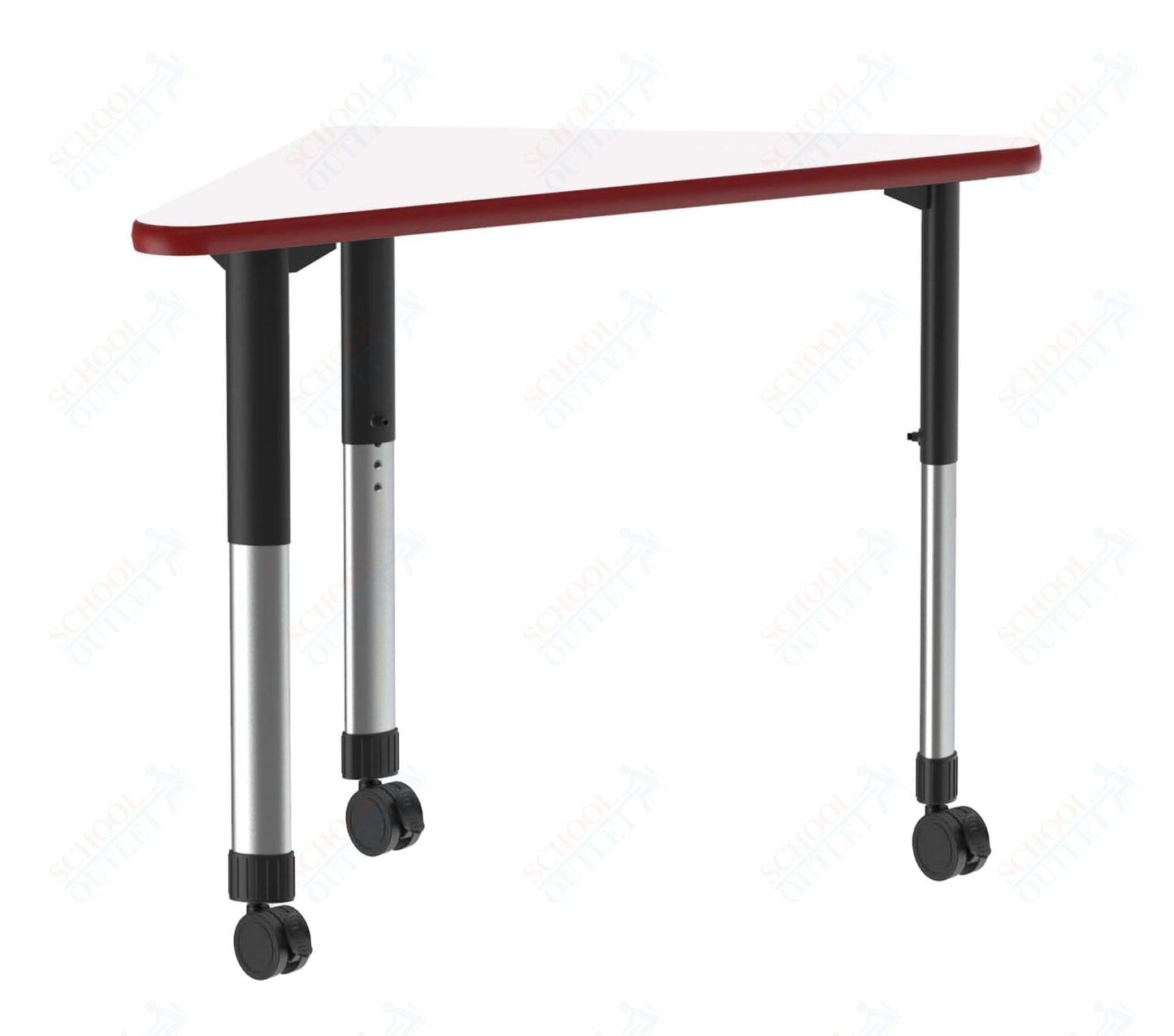 Correll Wing Markerboard - Dry Erase High Pressure Collaborative Desk 41"W x 30"L x 25 - 35"H Adjustable Height (COR - AD3041DE - WING - XX) - SchoolOutlet