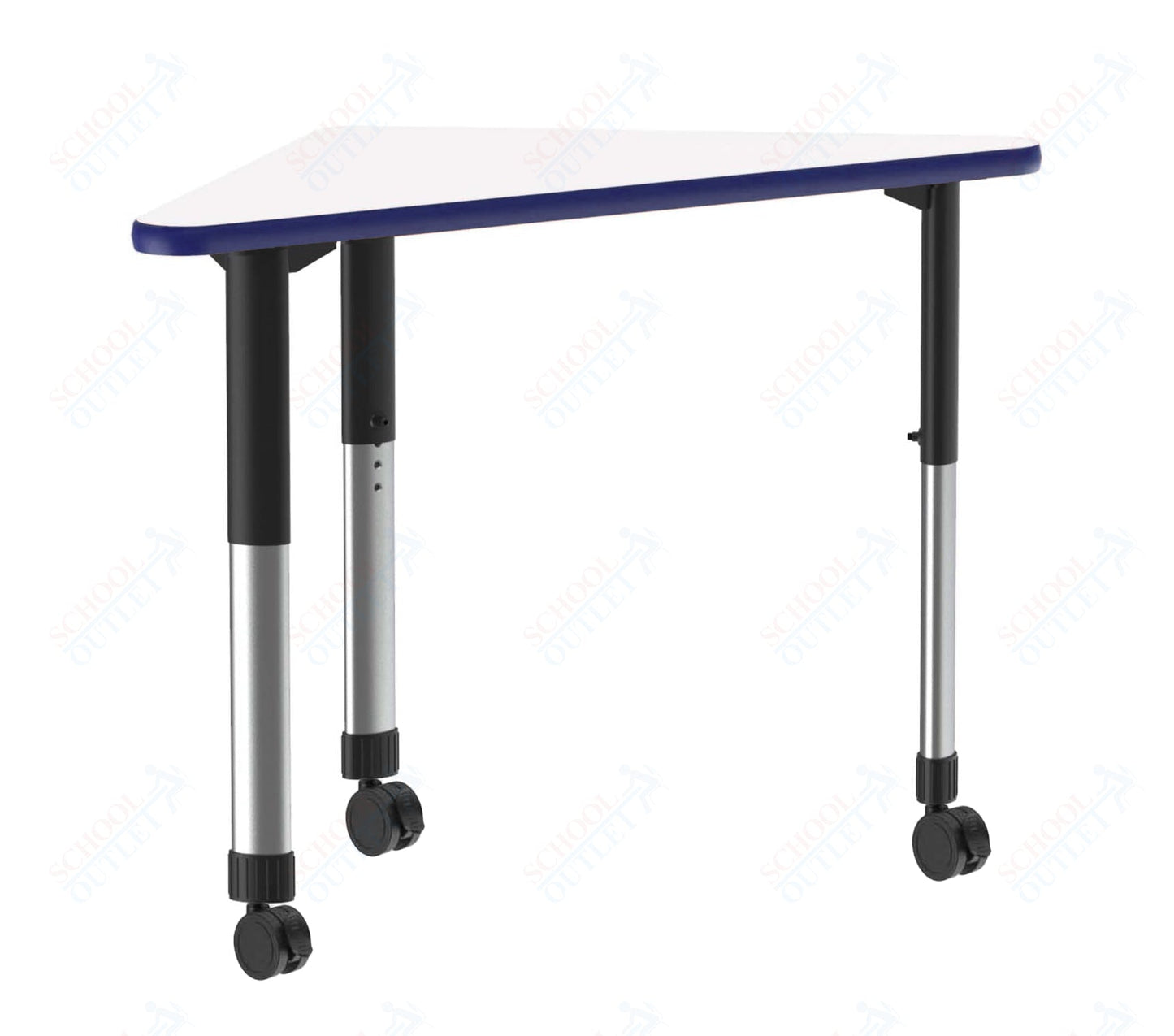 Correll Wing Markerboard - Dry Erase High Pressure Collaborative Desk 41"W x 30"L x 25 - 35"H Adjustable Height (COR - AD3041DE - WING - XX) - SchoolOutlet