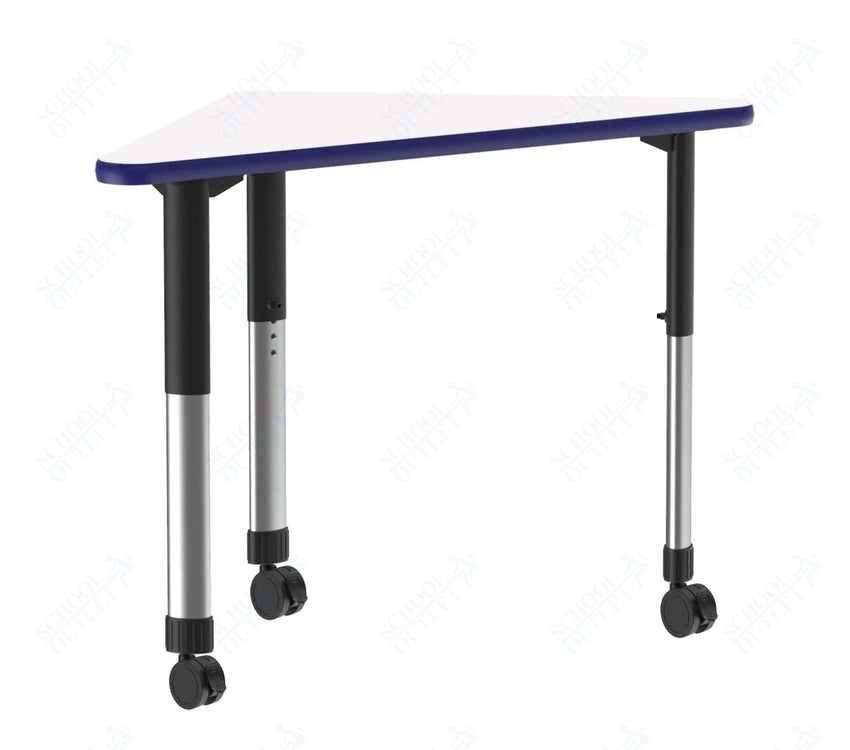 Correll Wing Markerboard - Dry Erase High Pressure Collaborative Desk 41"W x 30"L x 25 - 35"H Adjustable Height (COR - AD3041DE - WING - XX) - SchoolOutlet