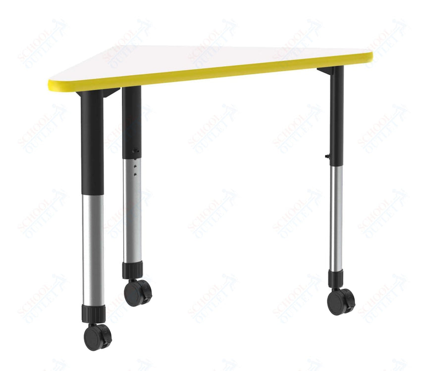Correll Wing Markerboard - Dry Erase High Pressure Collaborative Desk 41"W x 30"L x 25 - 35"H Adjustable Height (COR - AD3041DE - WING - XX) - SchoolOutlet