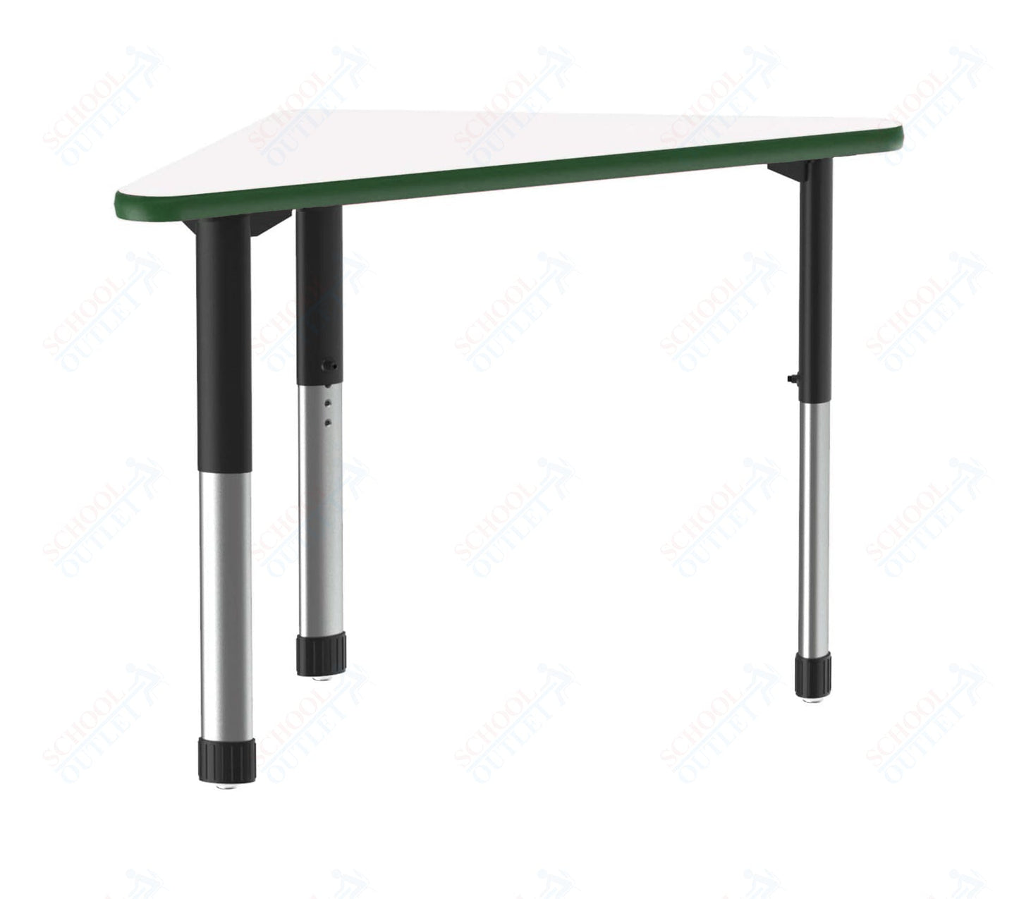 Correll Wing Markerboard - Dry Erase High Pressure Collaborative Desk 41"W x 30"L x 25 - 35"H Adjustable Height (COR - AD3041DE - WING - XX) - SchoolOutlet