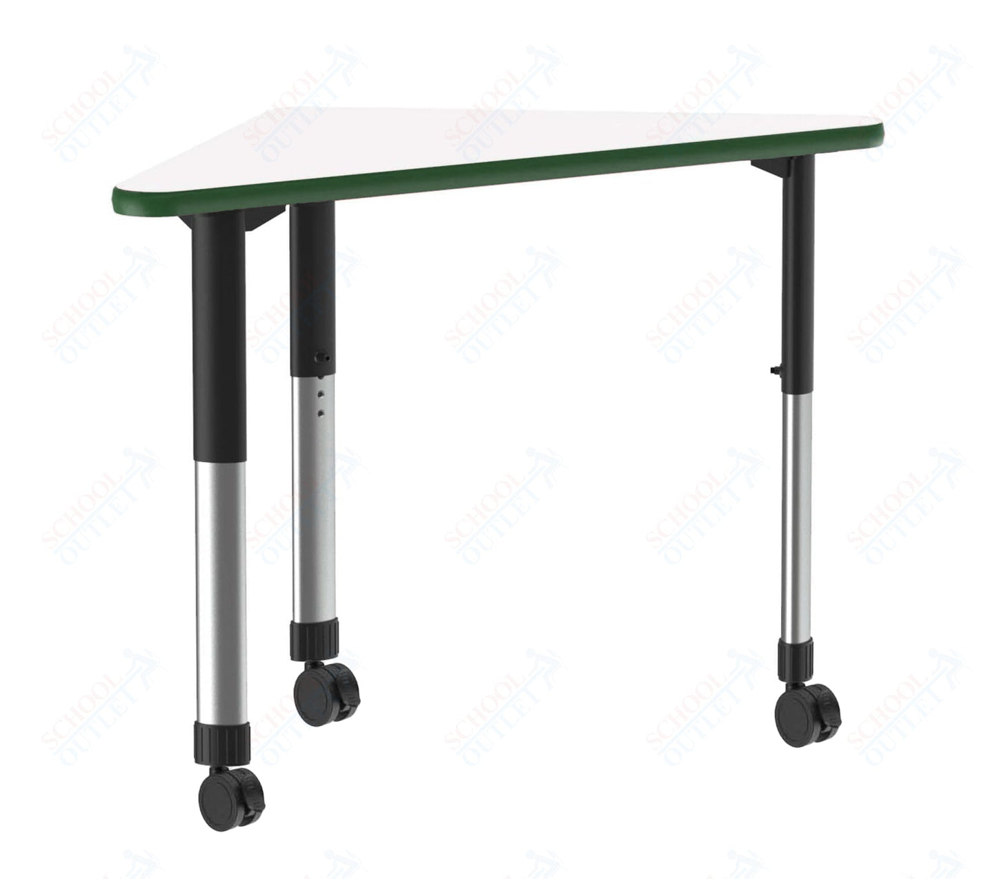 Correll Wing Markerboard - Dry Erase High Pressure Collaborative Desk 41"W x 30"L x 25 - 35"H Adjustable Height (COR - AD3041DE - WING - XX) - SchoolOutlet