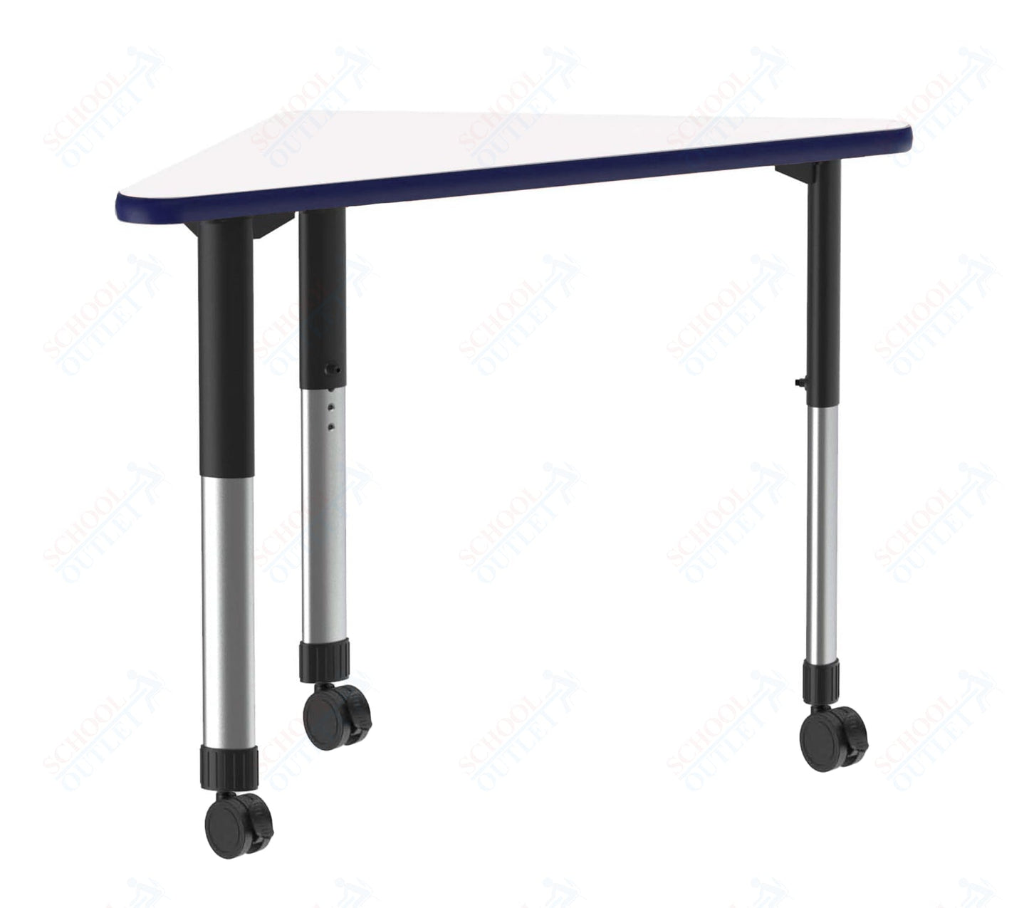 Correll Wing Markerboard - Dry Erase High Pressure Collaborative Desk 41"W x 30"L x 25 - 35"H Adjustable Height (COR - AD3041DE - WING - XX) - SchoolOutlet