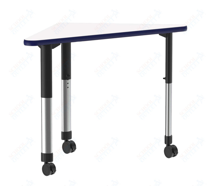 Correll Wing Markerboard - Dry Erase High Pressure Collaborative Desk 41"W x 30"L x 25 - 35"H Adjustable Height (COR - AD3041DE - WING - XX) - SchoolOutlet