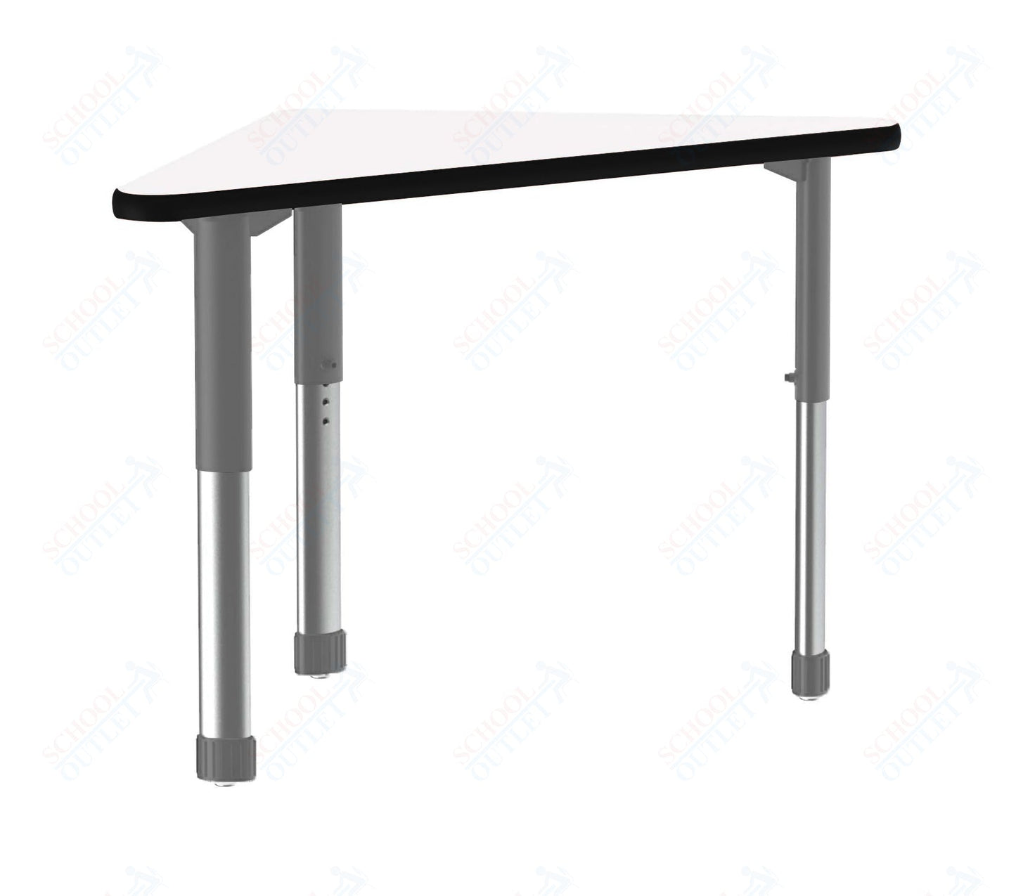 Correll Wing Markerboard - Dry Erase High Pressure Collaborative Desk 41"W x 30"L x 25 - 35"H Adjustable Height (COR - AD3041DE - WING - XX) - SchoolOutlet