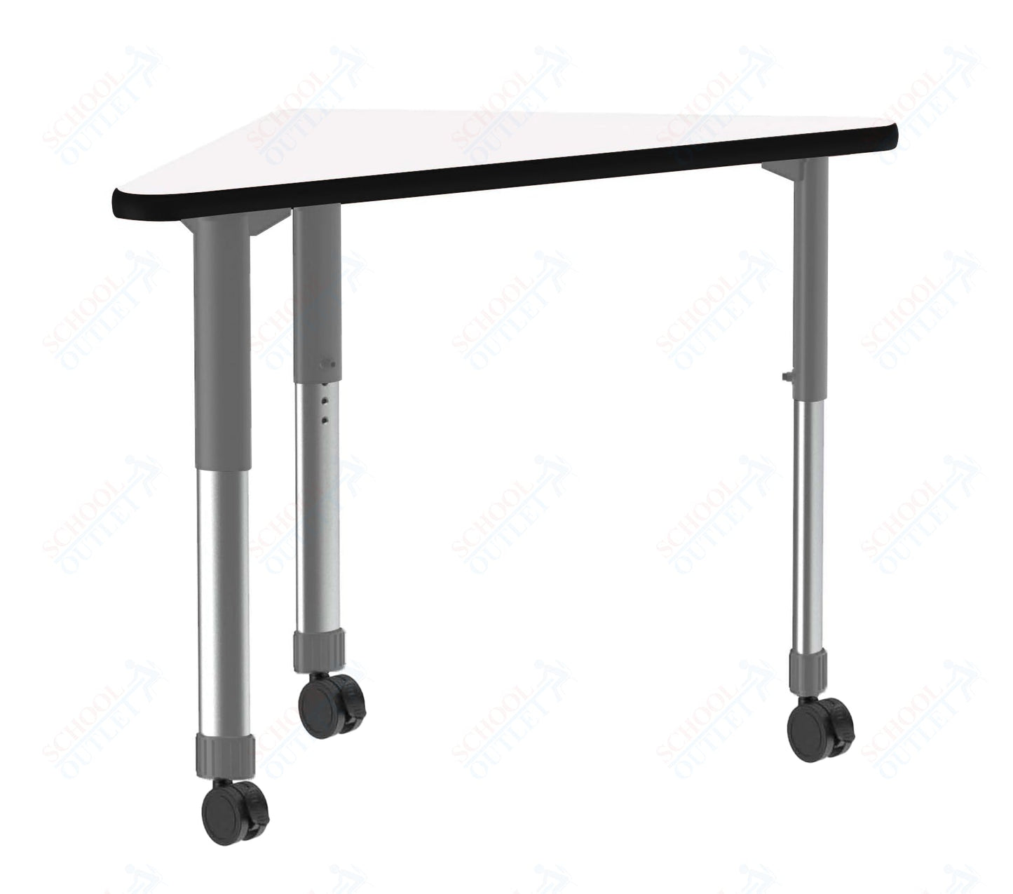 Correll Wing Markerboard - Dry Erase High Pressure Collaborative Desk 41"W x 30"L x 25 - 35"H Adjustable Height (COR - AD3041DE - WING - XX) - SchoolOutlet