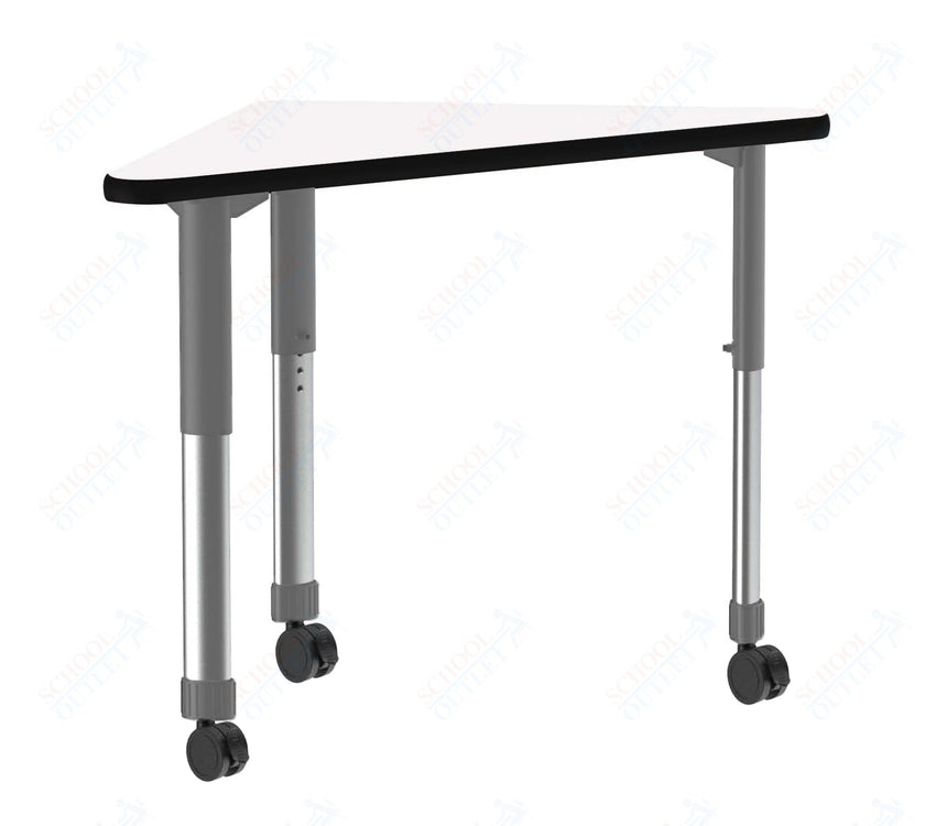Correll Wing Markerboard - Dry Erase High Pressure Collaborative Desk 41"W x 30"L x 25 - 35"H Adjustable Height (COR - AD3041DE - WING - XX) - SchoolOutlet