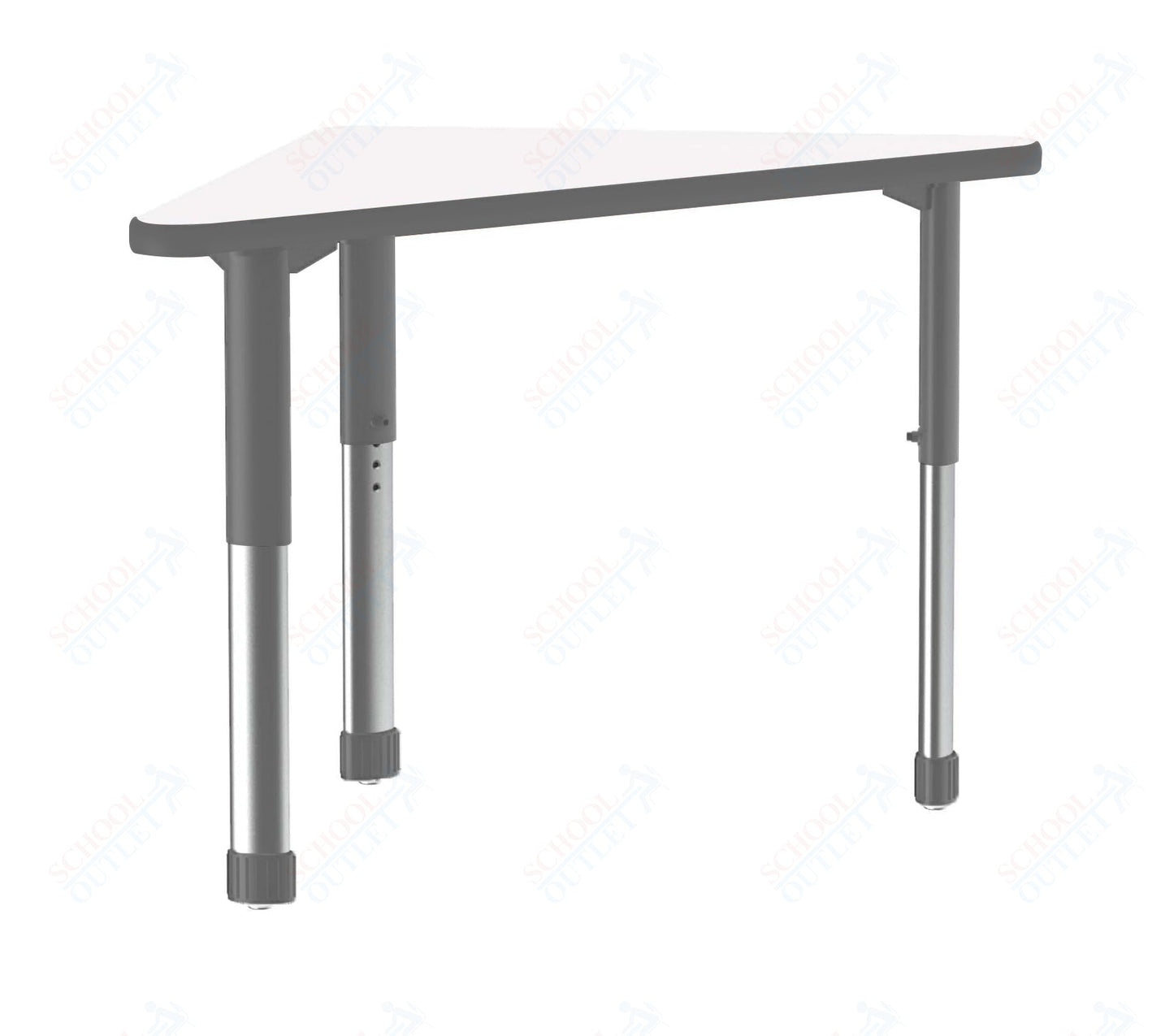 Correll Wing Markerboard - Dry Erase High Pressure Collaborative Desk 41"W x 30"L x 25 - 35"H Adjustable Height (COR - AD3041DE - WING - XX) - SchoolOutlet