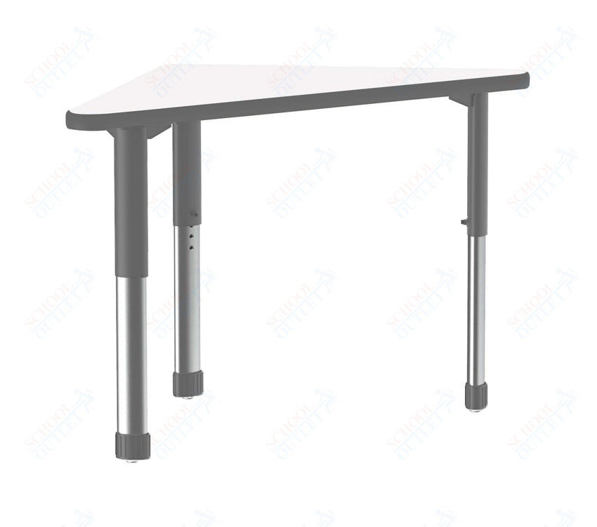 Correll Wing Markerboard - Dry Erase High Pressure Collaborative Desk 41"W x 30"L x 25 - 35"H Adjustable Height (COR - AD3041DE - WING - XX) - SchoolOutlet