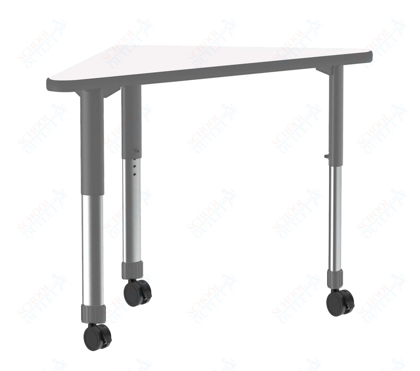 Correll Wing Markerboard - Dry Erase High Pressure Collaborative Desk 41"W x 30"L x 25 - 35"H Adjustable Height (COR - AD3041DE - WING - XX) - SchoolOutlet