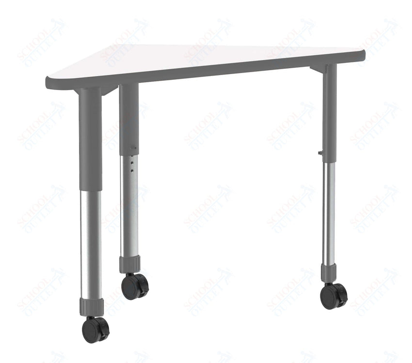 Correll Wing Markerboard - Dry Erase High Pressure Collaborative Desk 41"W x 30"L x 25 - 35"H Adjustable Height (COR - AD3041DE - WING - XX) - SchoolOutlet