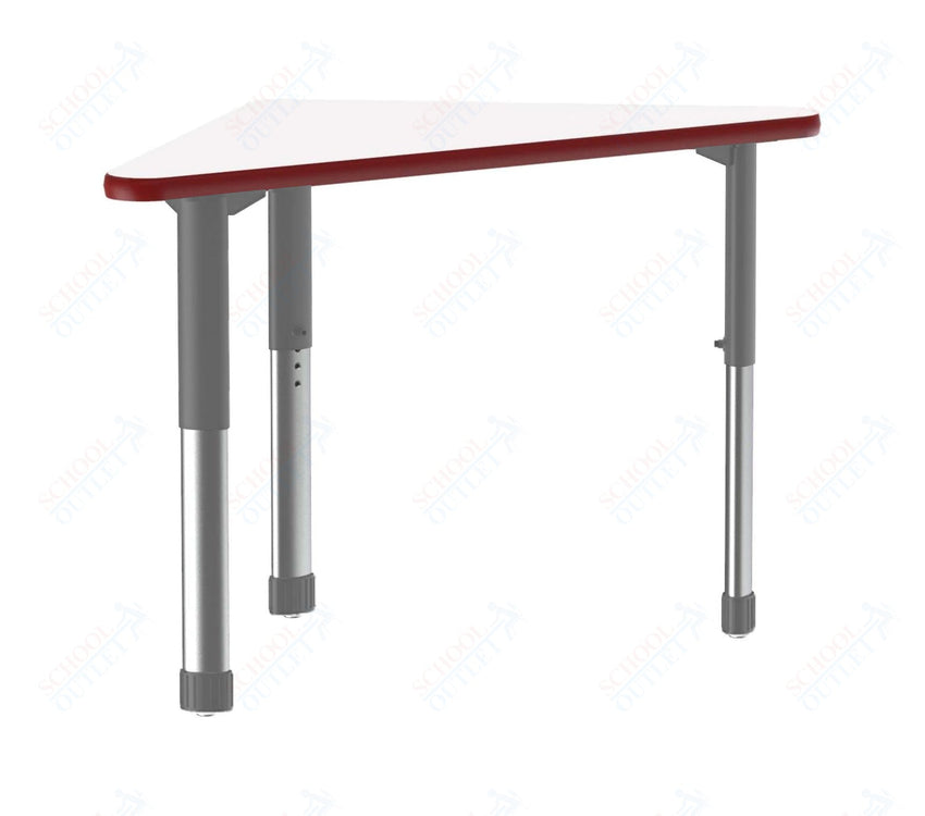 Correll Wing Markerboard - Dry Erase High Pressure Collaborative Desk 41"W x 30"L x 25 - 35"H Adjustable Height (COR - AD3041DE - WING - XX) - SchoolOutlet