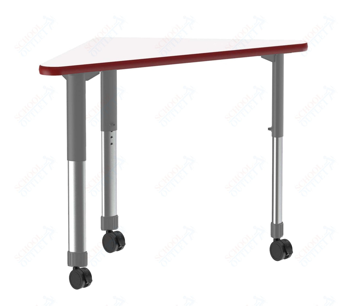 Correll Wing Markerboard - Dry Erase High Pressure Collaborative Desk 41"W x 30"L x 25 - 35"H Adjustable Height (COR - AD3041DE - WING - XX) - SchoolOutlet