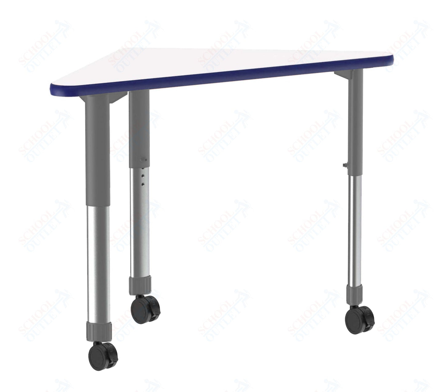 Correll Wing Markerboard - Dry Erase High Pressure Collaborative Desk 41"W x 30"L x 25 - 35"H Adjustable Height (COR - AD3041DE - WING - XX) - SchoolOutlet