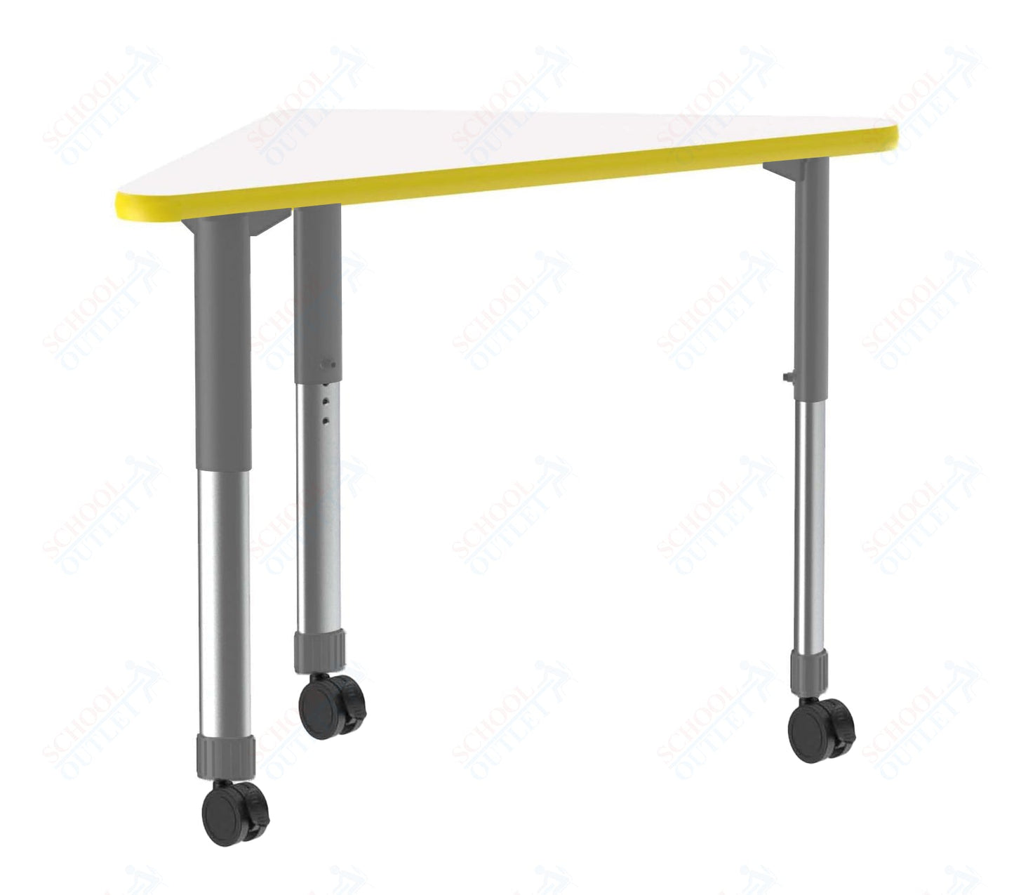 Correll Wing Markerboard - Dry Erase High Pressure Collaborative Desk 41"W x 30"L x 25 - 35"H Adjustable Height (COR - AD3041DE - WING - XX) - SchoolOutlet