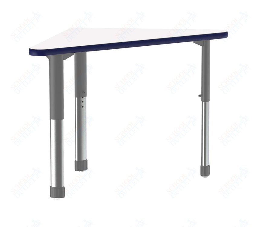 Correll Wing Markerboard - Dry Erase High Pressure Collaborative Desk 41"W x 30"L x 25 - 35"H Adjustable Height (COR - AD3041DE - WING - XX) - SchoolOutlet