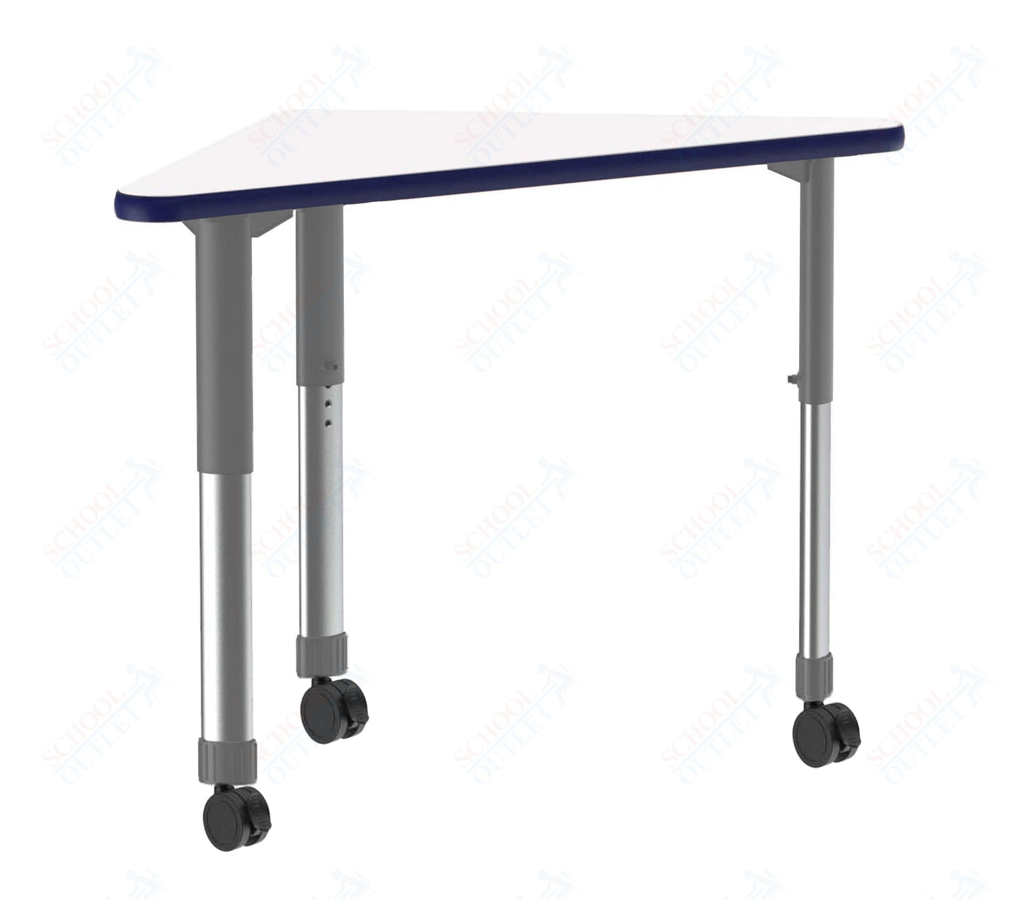 Correll Wing Markerboard - Dry Erase High Pressure Collaborative Desk 41"W x 30"L x 25 - 35"H Adjustable Height (COR - AD3041DE - WING - XX) - SchoolOutlet