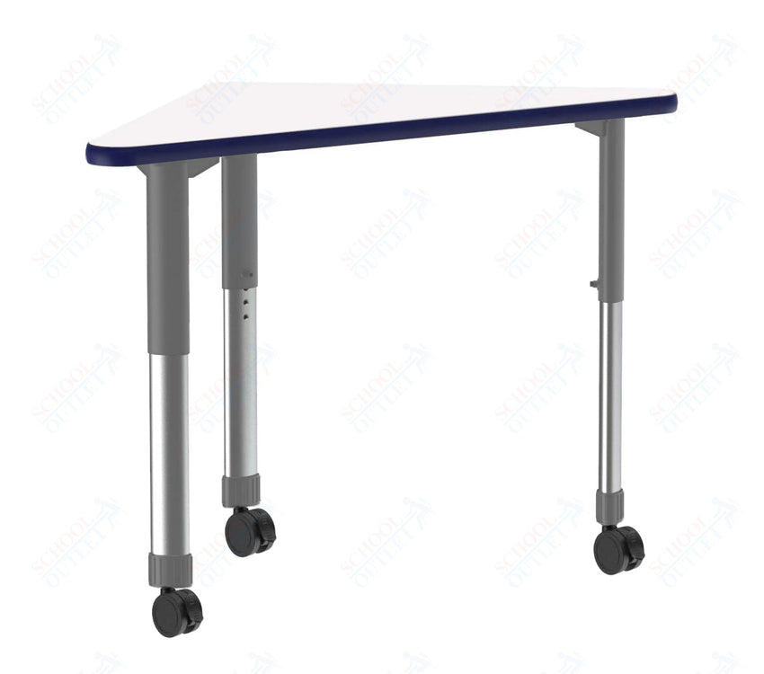 Correll Wing Markerboard - Dry Erase High Pressure Collaborative Desk 41"W x 30"L x 25 - 35"H Adjustable Height (COR - AD3041DE - WING - XX) - SchoolOutlet