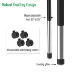 Correll Wing Markerboard - Dry Erase High Pressure Collaborative Desk 41